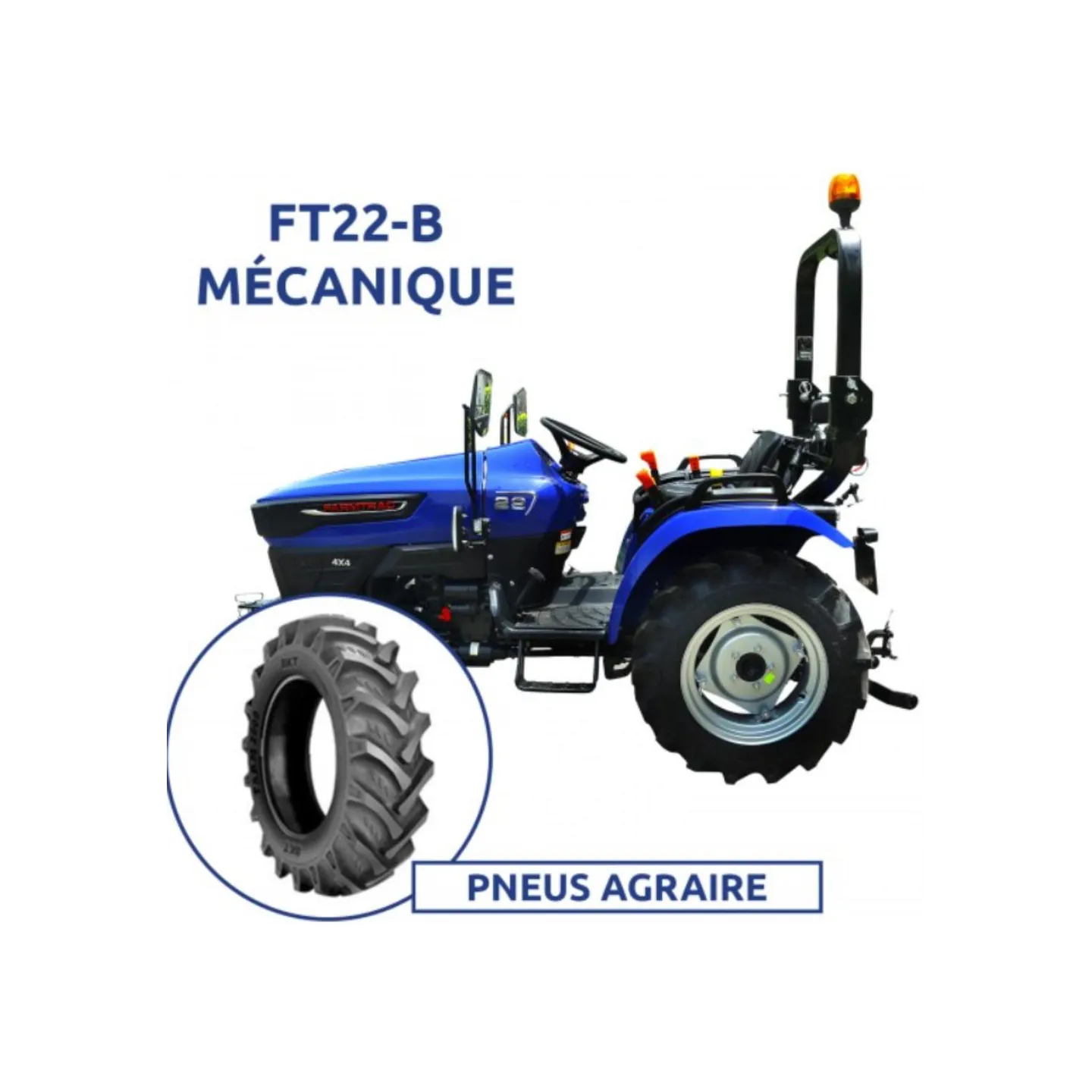 TRACTEUR FT22-B - MECA - PNEU AGRAIRE - FARMTRAC