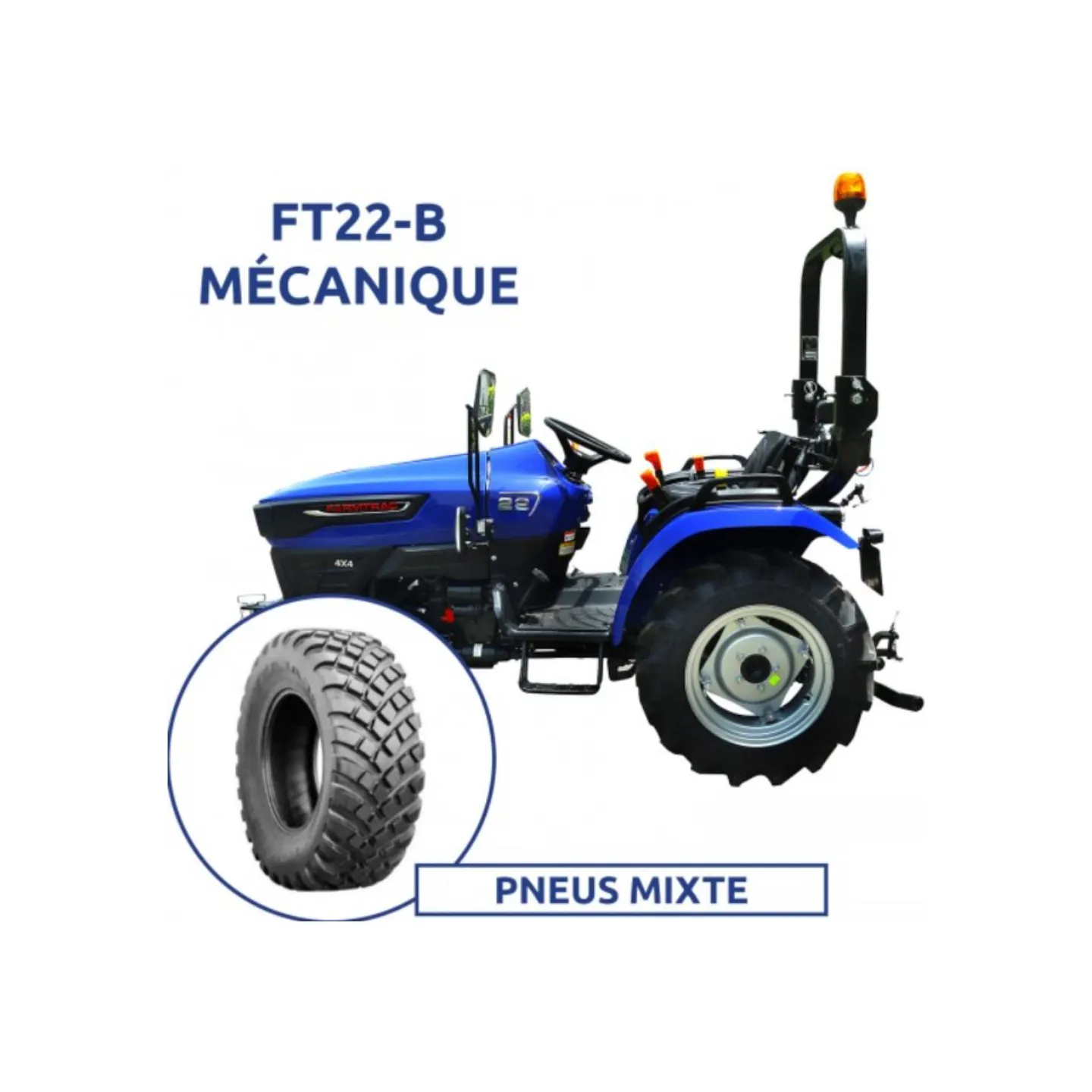TRACTEUR FT22-B - MECA - PNEU MIXTE - FARMTRAC