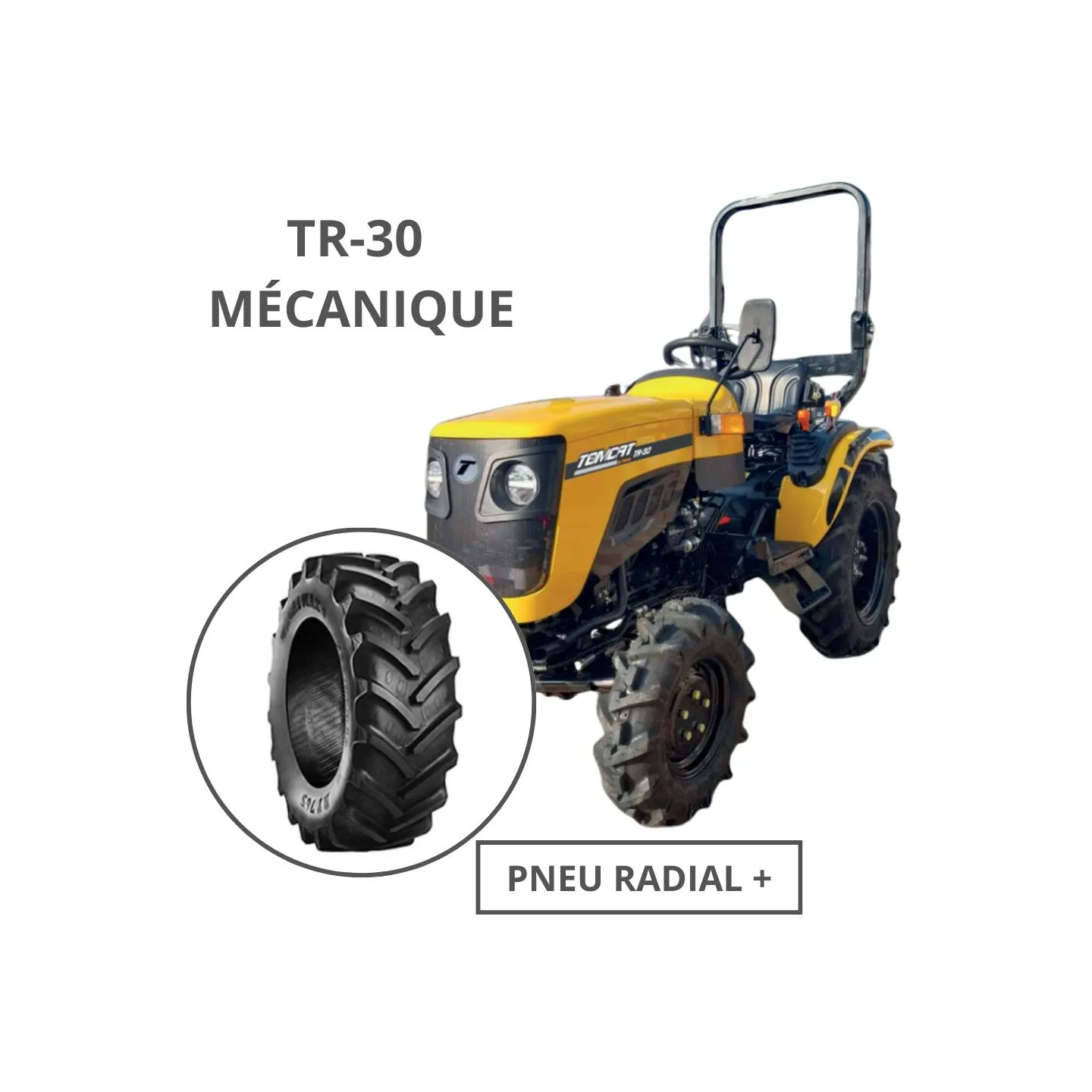 TRACTEUR TR-30 - 25 Cv - MECA - PNEU RADIAL - TOM-K