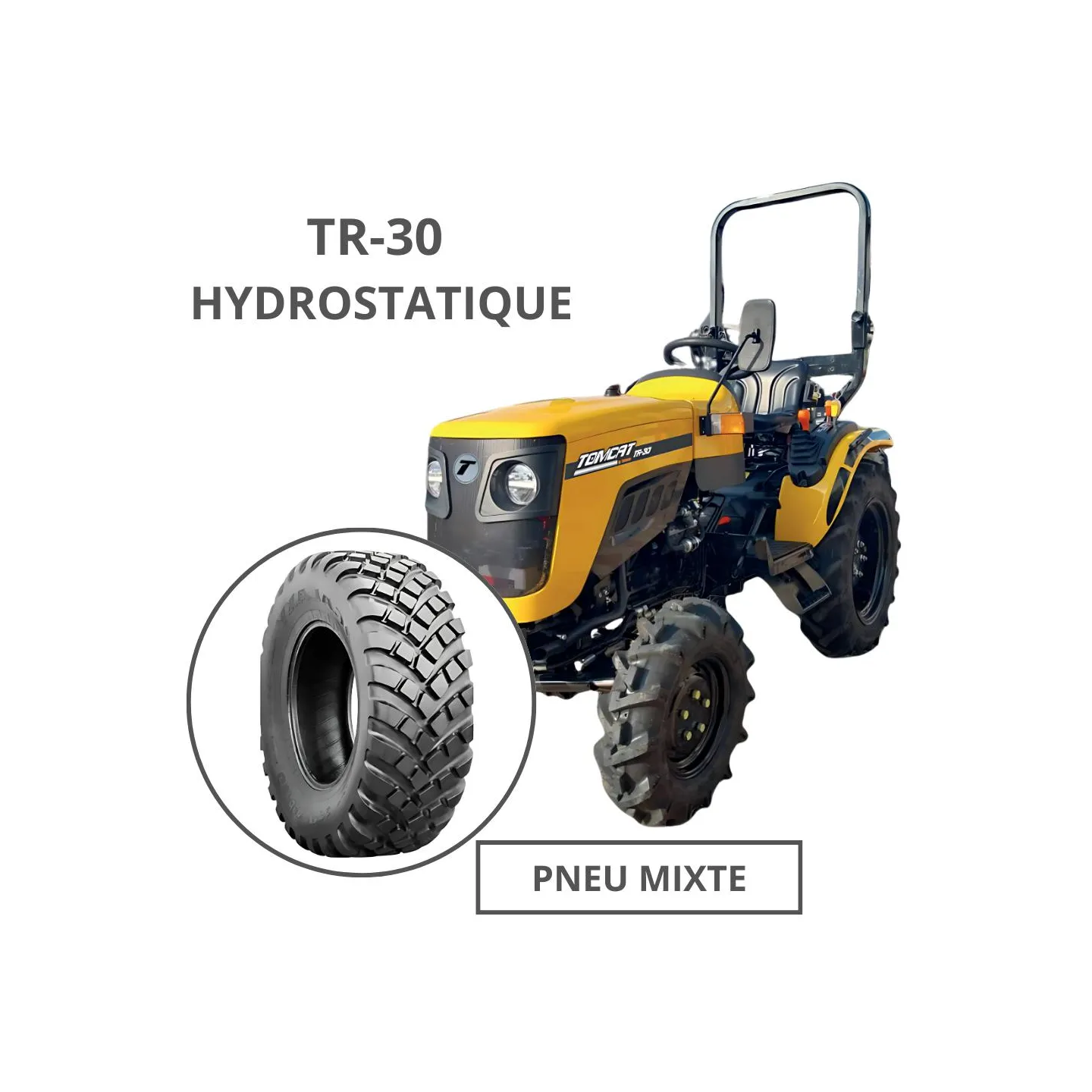 TRACTEUR TR-30 HST - 25 Cv - HYDRO- PNEU MIXTE - TOM-K