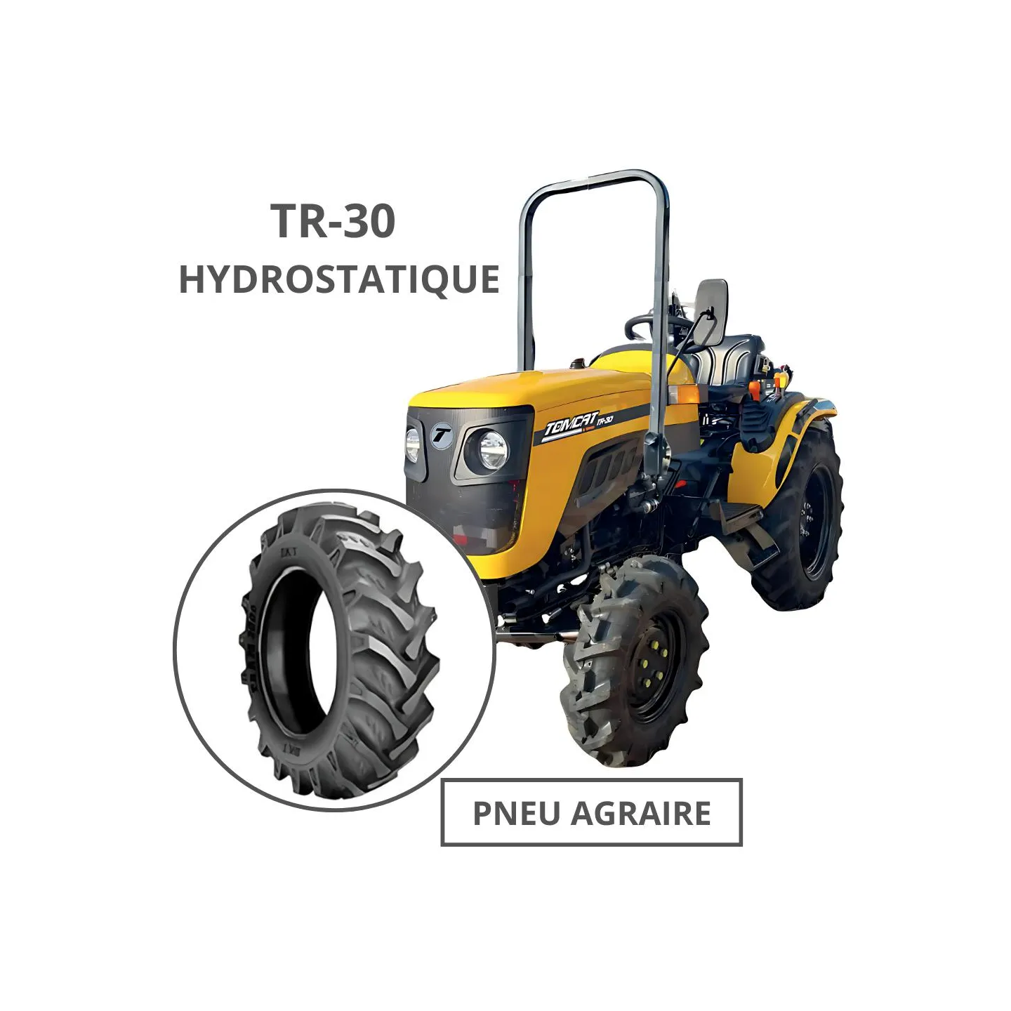 TRACTEUR TR-30 HST - 25 Cv - HYDRO - AGRAIRE - ARCEAU CENTRAL - TOM-K