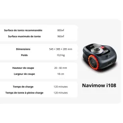 ROBOT DE TONTE GPS - I108 - SEGWAY NAVIMOW - 800M2